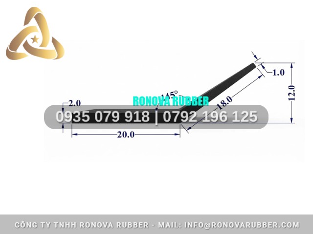 Sợi Ron Cao Su Bền Đẹp Kiểu Chữ L 20x18x2
