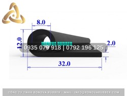 Gioăng Cao Su Quy Cách Hiện Đại Kiểu P 32x12x2