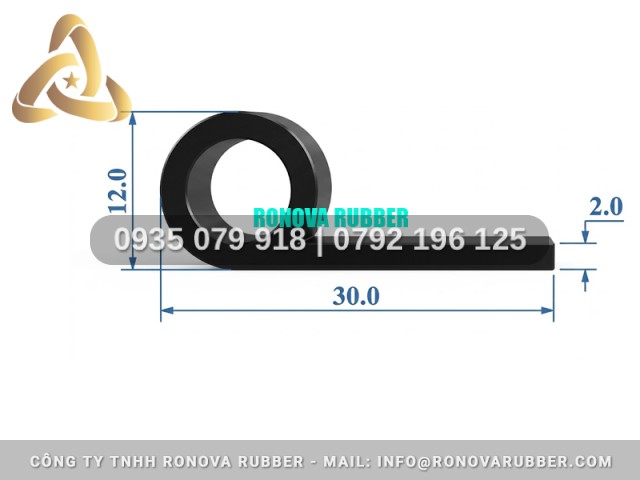 Gioăng Cao Su Tính Ứng Dụng Thực Tiễn Hình P 30x12x2