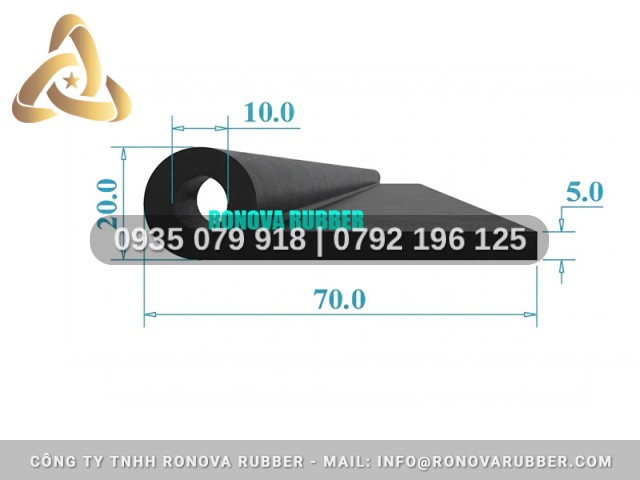 Ron Cao Su Cung Ứng Mức Giá Sỉ Chữ P 70x20x5