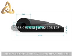 Ron Cao Su Đúc Khuôn Nguyên Khối Hình Chữ P 100x30x10