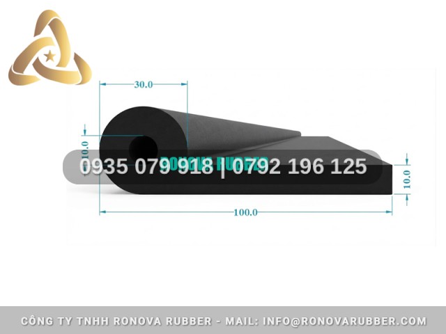 Ron Cao Su Đúc Khuôn Nguyên Khối Hình Chữ P 100x30x10