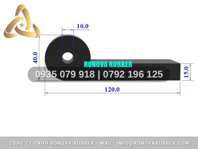 Ron Cao Su Hàng Có Sẵn Tại Kho Dạng Chữ P 120x40x15