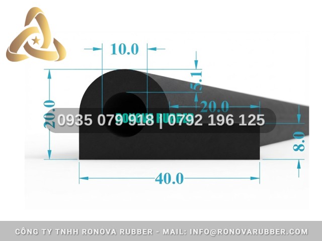 Ron Cao Su Phân Cấp Thương Mại Chữ P 40x20x8