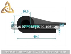 Ron Định Hình Vật Liệu Cao Su Chữ P 40x18x4