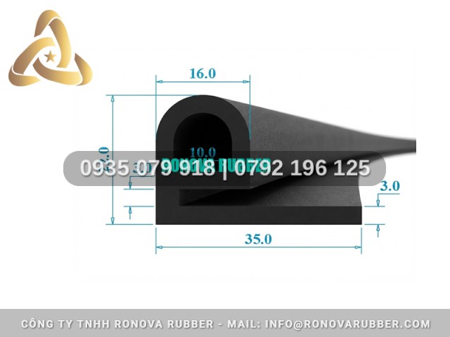 Sợi Gioăng Cao Su Phụ Trợ Kỹ Thuật Chữ P 35x22x3