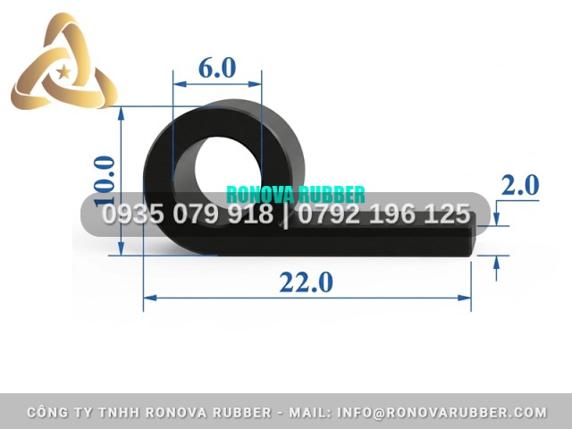 Sợi Gioăng Cao Su Tiêu Chuẩn Nhà Máy Kiểu P 22x10x2