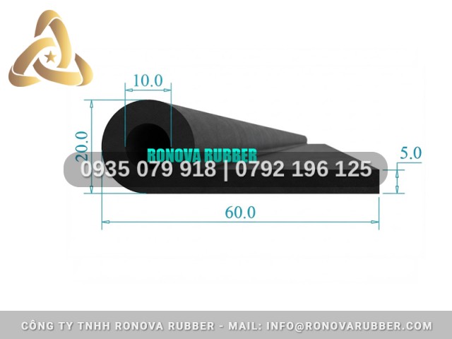Sợi Ron Cao Su Form Chuẩn Tại Xưởng Dạng P 60x20x5