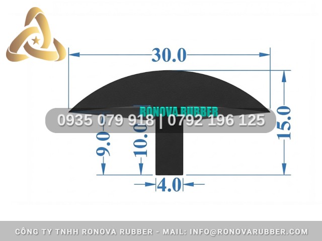 Dây Ron Cao Su Dẻo Dai Bền Bỉ Chữ T 30x15x4