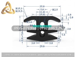 Gioăng Cao Su Phân Khúc Cao Cấp Dạng T 35x24x3
