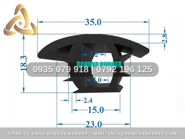 Ron Cao Su Hệ Công Nghiệp Dạng T 35x18.3x15