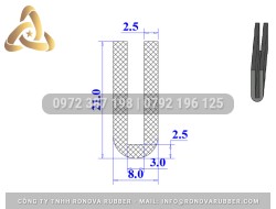 Ron Cao Su Silicon Chữ E 20x15