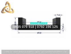 Cao Su EPDM Chắc Chắn Chữ U 69x20x55