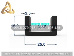Cao Su EPDM Hoàn Thiện Sắc Nét Chữ U 25x15x20