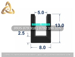 Cao Su EPDM Sẵn Tại Kho Chữ U 8x13x5