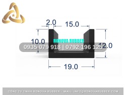 Cao Su NBR Cắt Theo Yêu Cầu Chữ U 19x10x15