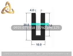 Cao Su NBR Giá Tốt Chữ U 10x20x4