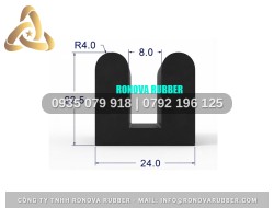 Cao Su NBR Mẫu Mã Thông Dụng Chữ U 24x22.5x8