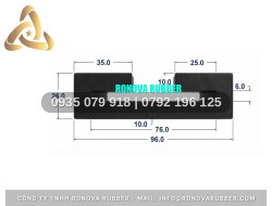 Cao Su Thiên Nhiên Đúc Khuôn Chữ U 96x26x76