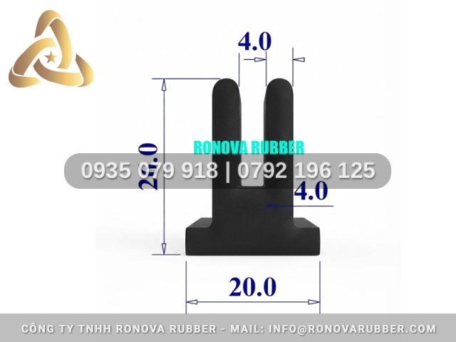 Cao Su Thường Chuẩn Kích Thước Chữ U 20x26x4