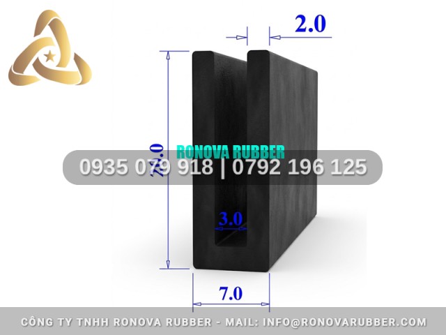 Gioăng Cao Su Chuyên Dụng Chữ U 7x20x3