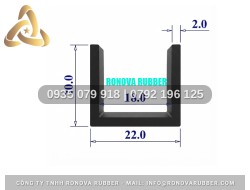 Gioăng Cao Su Dẻo Dai Chữ U 22x20x18