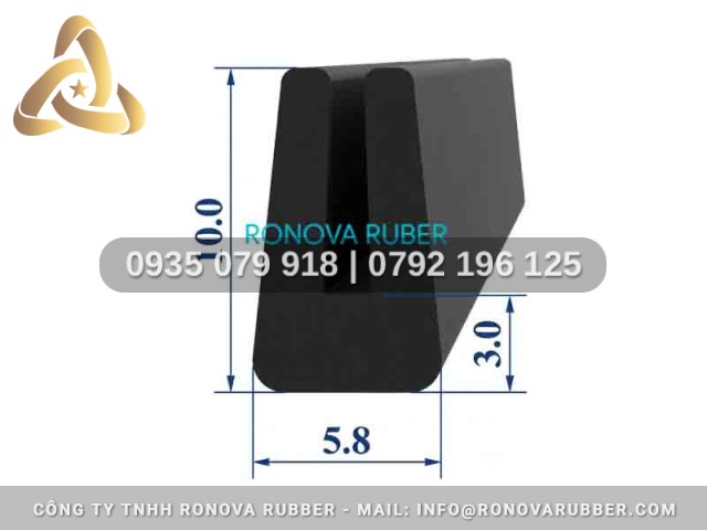 Gioăng Cao Su Định Hình Chữ U 5.8x10x3