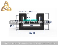 Gioăng Cao Su Đồng Bộ Chữ U 32x15x14