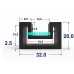 Gioăng Cao Su Đồng Bộ Chữ U 32x15x14