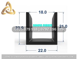 Gioăng Cao Su EPDM Chắc Chắn Chữ U 22x23x18
