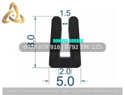 Gioăng Cao Su EPDM Chất Liệu Chuẩn Chữ U 5x8x2