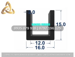 Gioăng Cao Su EPDM Cung Cấp Số Lượng Lớn Chữ U 16x15x12