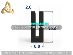 Gioăng Cao Su EPDM Mẫu Mã Thông Dụng Chữ U 6x15x2