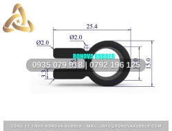 Gioăng Cao Su EPDM Sản Xuất Trực Tiếp Chữ U 25.4x15x3.5