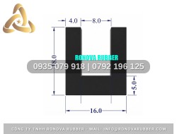 Gioăng Cao Su NBR Bề Mặt Nhẵn Mịn Chữ U 16x18x8