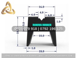 Gioăng Cao Su NBR Chế Tạo Kỹ Lưỡng Chữ U 18x18x10