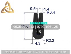 Gioăng Cao Su NBR Đúc Khuôn Chữ U 4.3x10x1.5