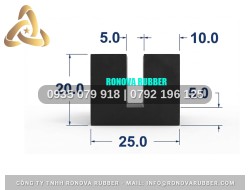 Gioăng Cao Su NBR Phục Vụ Dự Án Chữ U 25x120x5