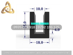 Gioăng Cao Su Nguyên Khối Chữ U 18x25x10