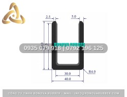 Gioăng Cao Su Phân Khúc Chuyên Nghiệp Chữ U 40x60x30