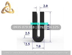 Gioăng Cao Su Phân Phối Sỉ Lẻ Chữ U 7x18x2