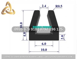 Gioăng Cao Su Phục Vụ Dự Án Chữ U 10x10x6