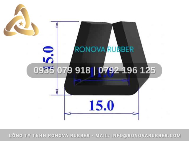 Gioăng Cao Su Quy Cách Chuẩn Chữ U 15x15x11