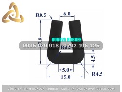 Gioăng Cao Su Ronova Phân Khúc Chuyên Nghiệp Chữ U 15x17.9x5