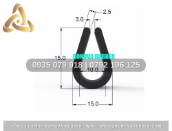 Gioăng Cao Su Thiên Nhiên Chính Hãng Chữ U 15x15x10