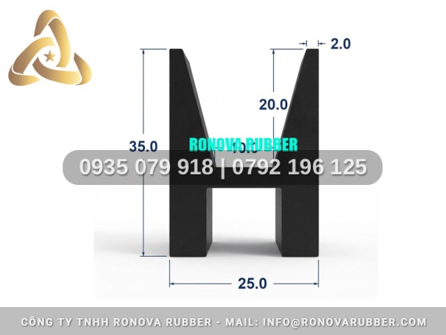 Gioăng Cao Su Thiên Nhiên Đạt Chuẩn Chữ U 25x35x10