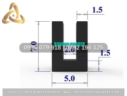 Gioăng Cao Su Thiết Kế Đạt Chuẩn Chữ U 5x7x2