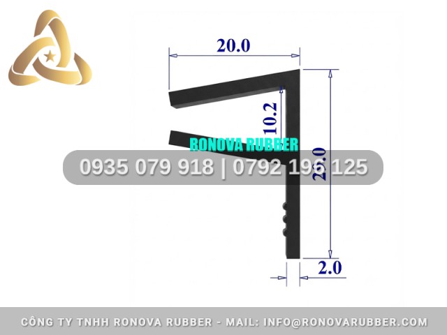 Gioăng Cao Su Thường Thiết Kế Đạt Chuẩn Chữ U 29x20x2
