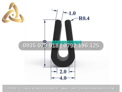 Gioăng Cao Su Tiêu Chuẩn Chữ U 4x8x2