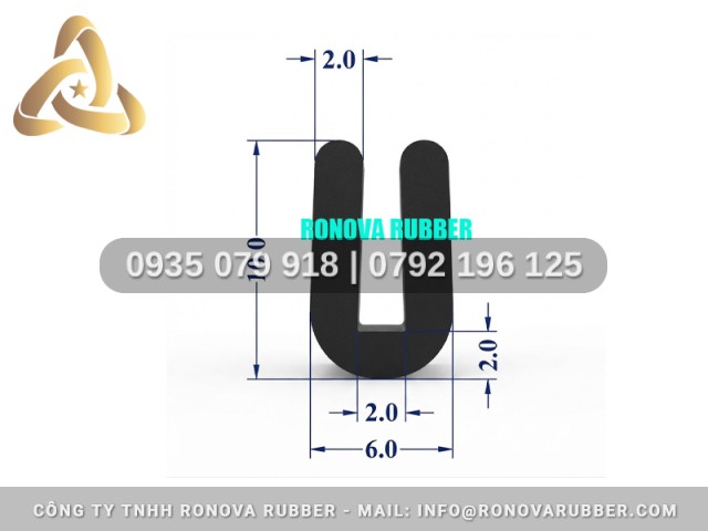 Ron Cao Su Chuyên Dụng Chữ U 6x10x2
